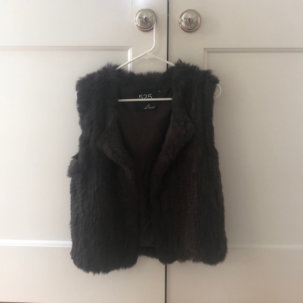 525 America luxe real fur vest